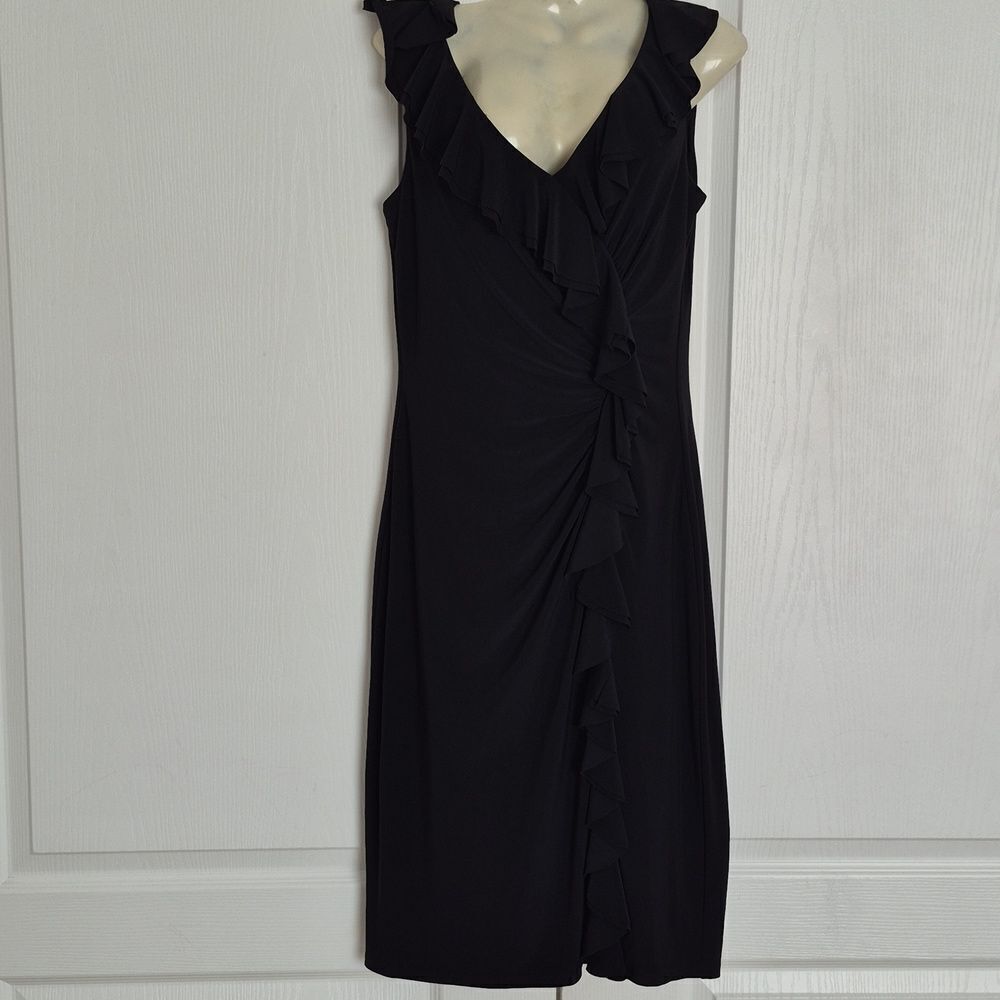 Ralph Lauren Black Ruffled Dress